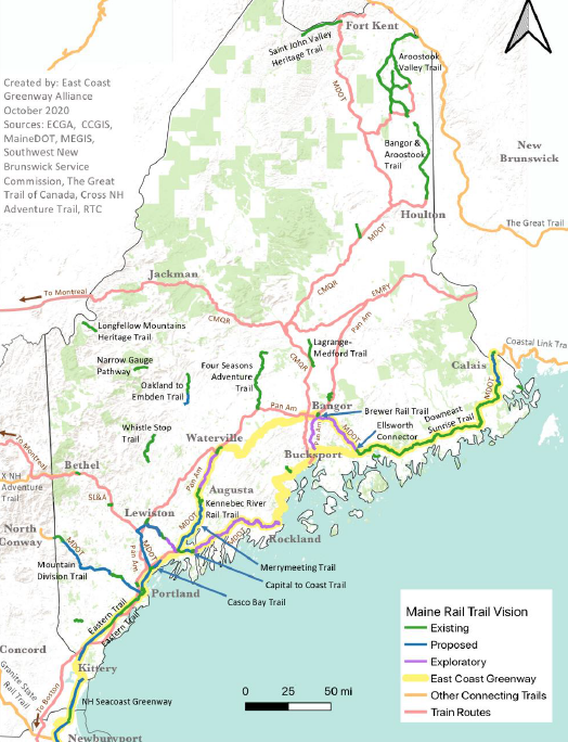 Plan calls for network of multi-use rail trails across Maine by 2030 ...