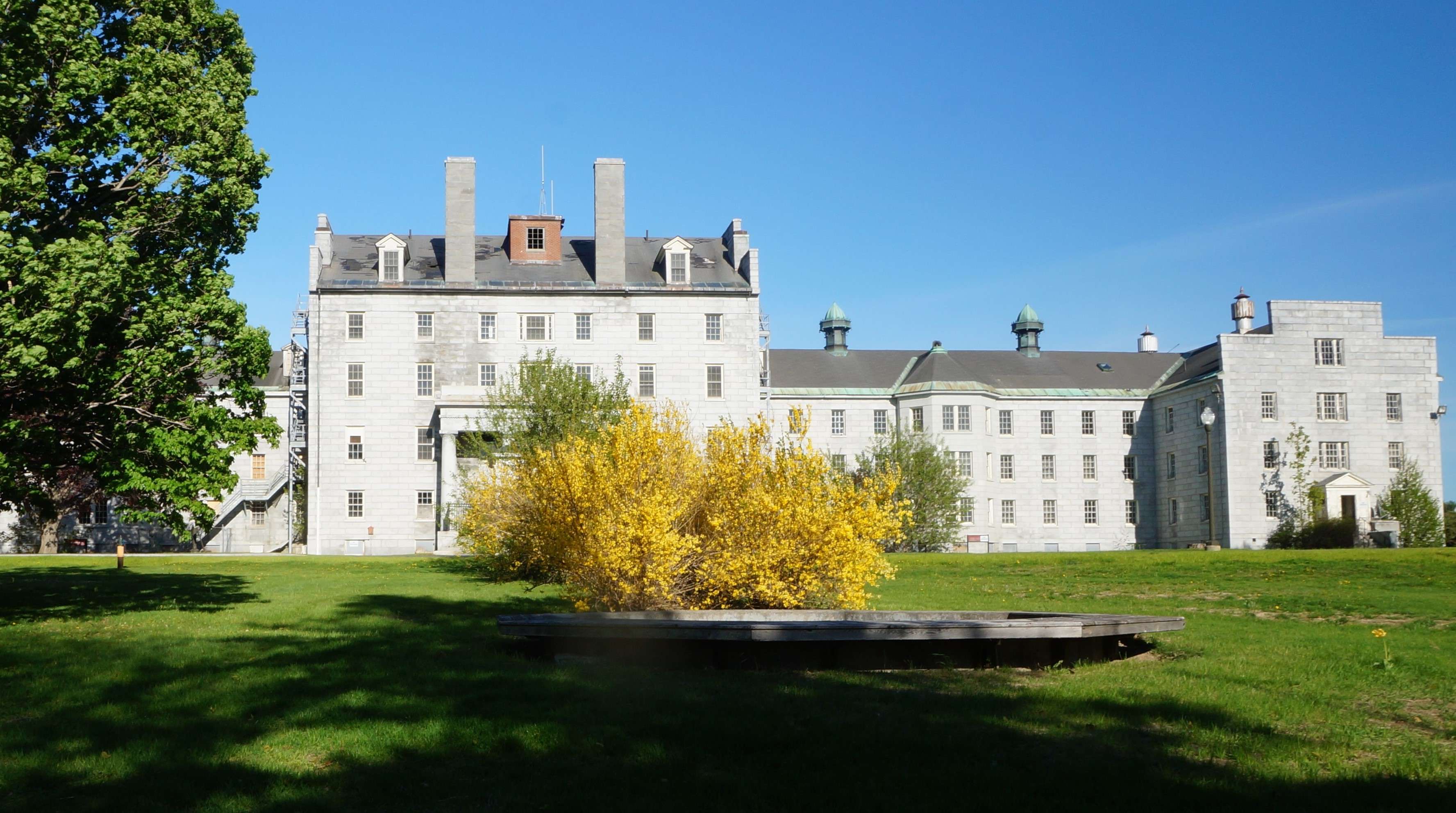 A very large stone building the former Augusta Mental Health Instute built in the early 1800s