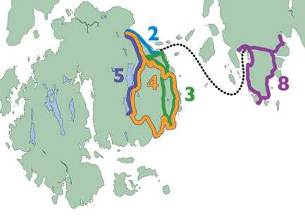 map with colorful lines