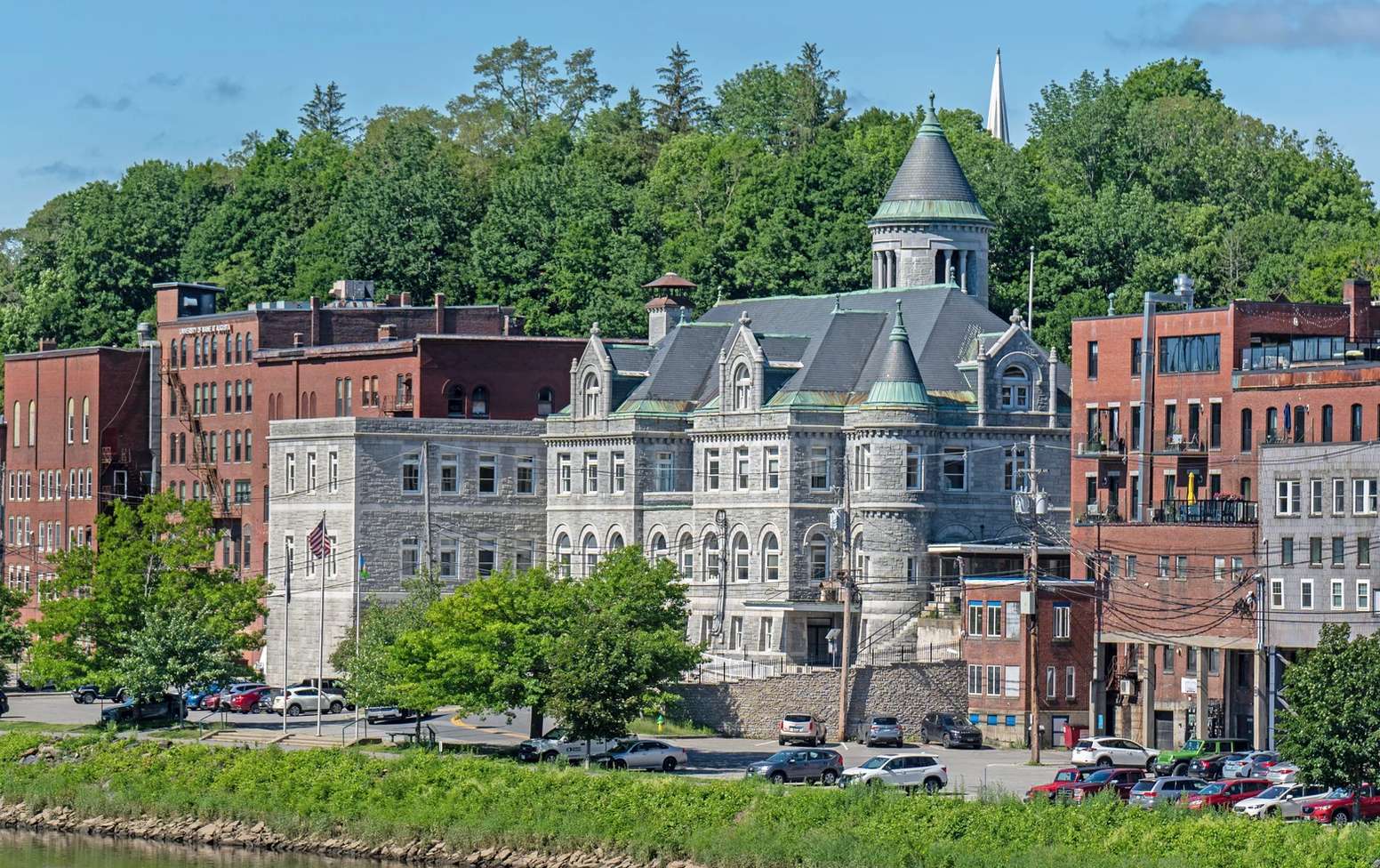 exterior of granite building