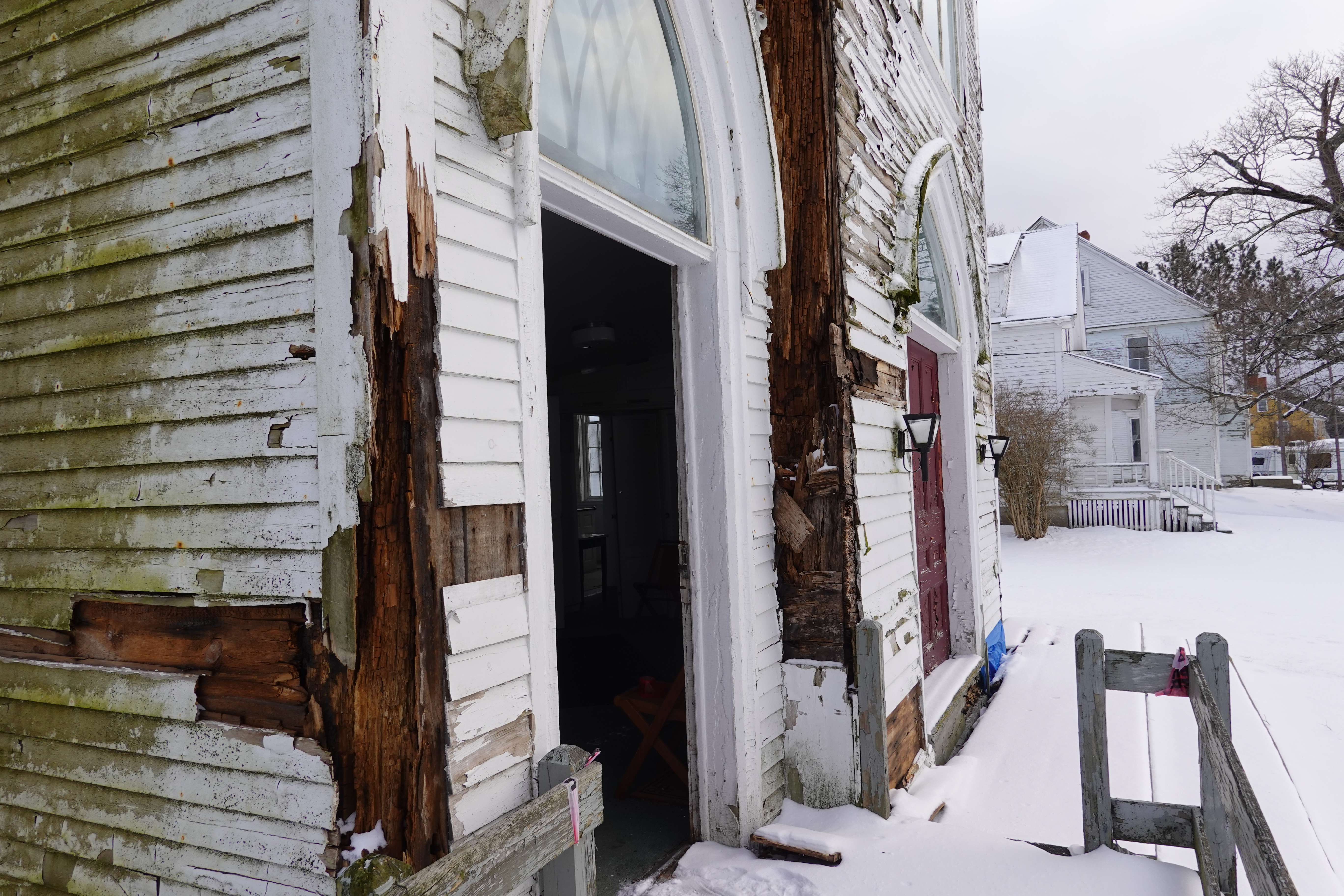 rotten wood facade