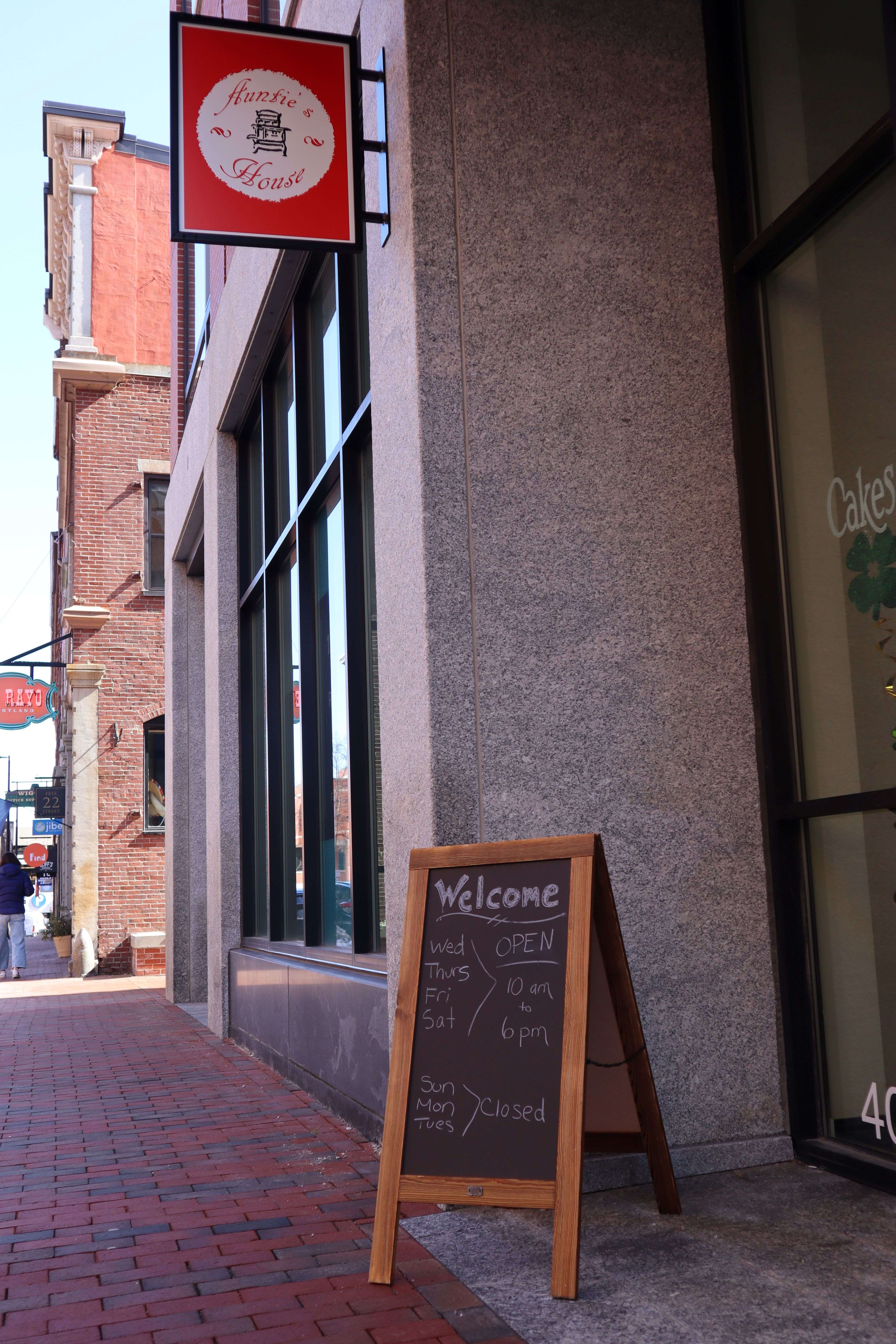 exterior facade with 2 signs