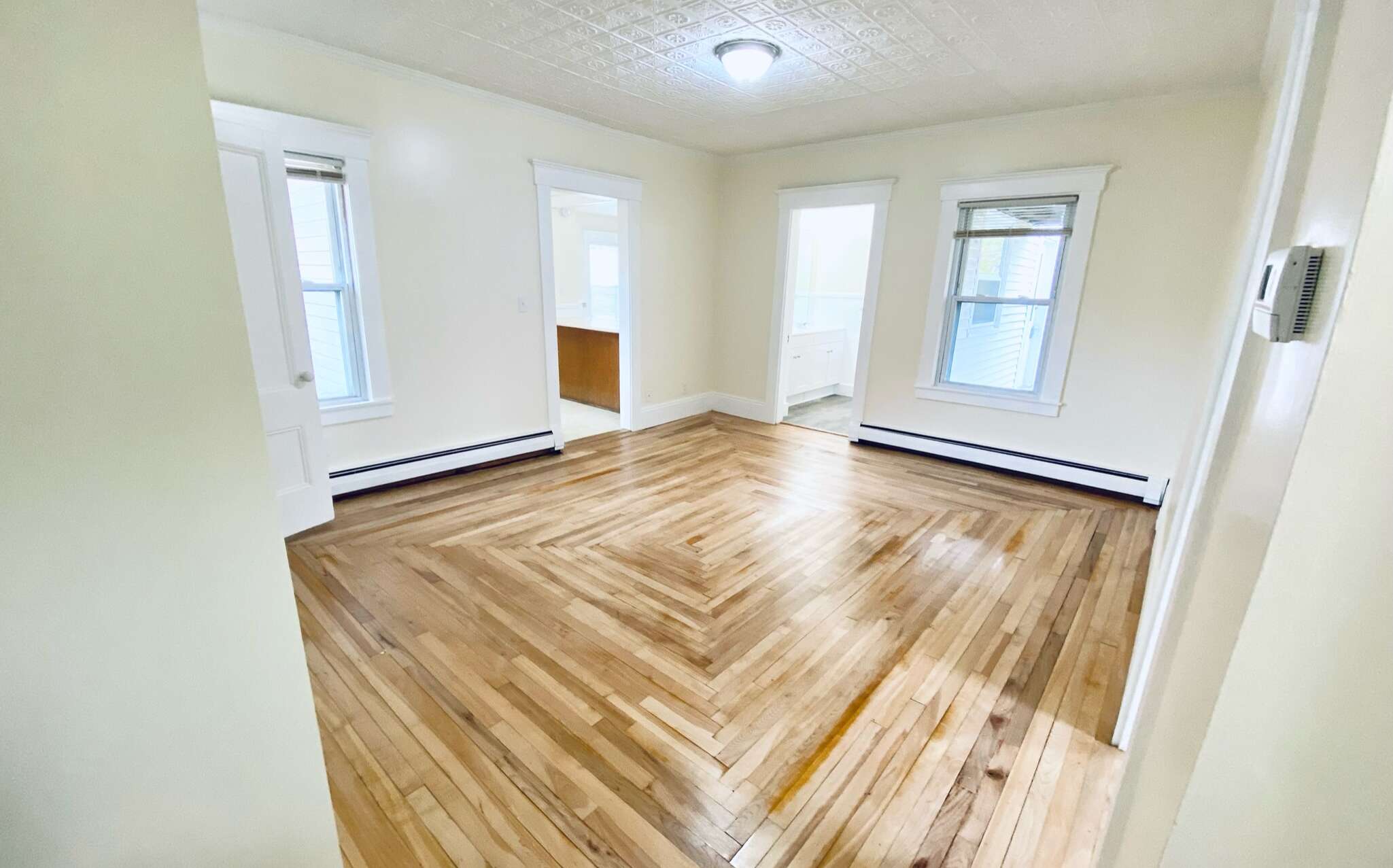living room with wood floor