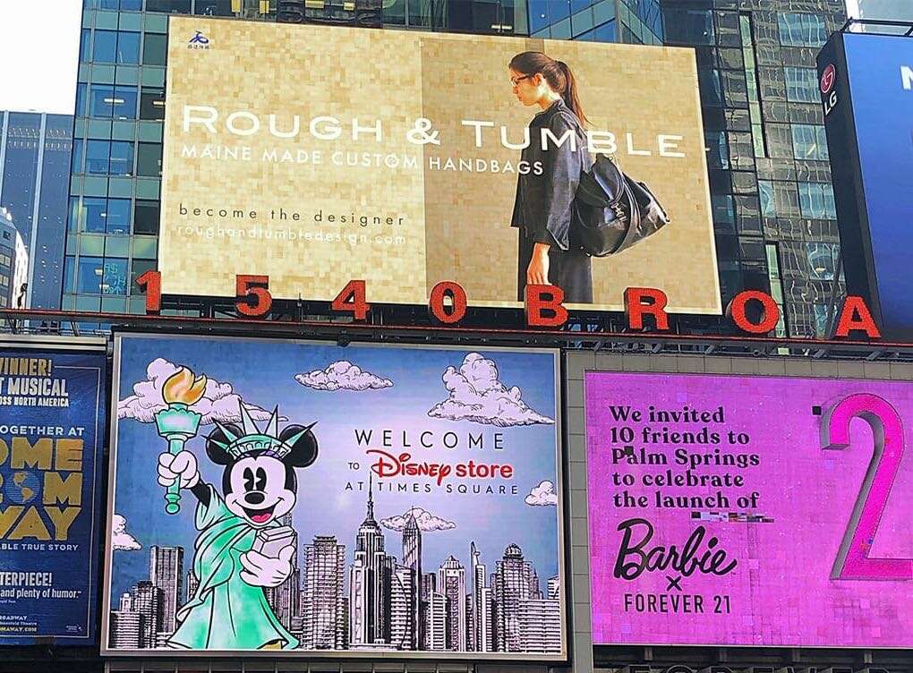 Times Square in New York City - 1540 Broadway - Disney Store - Forever 21  Framed Print