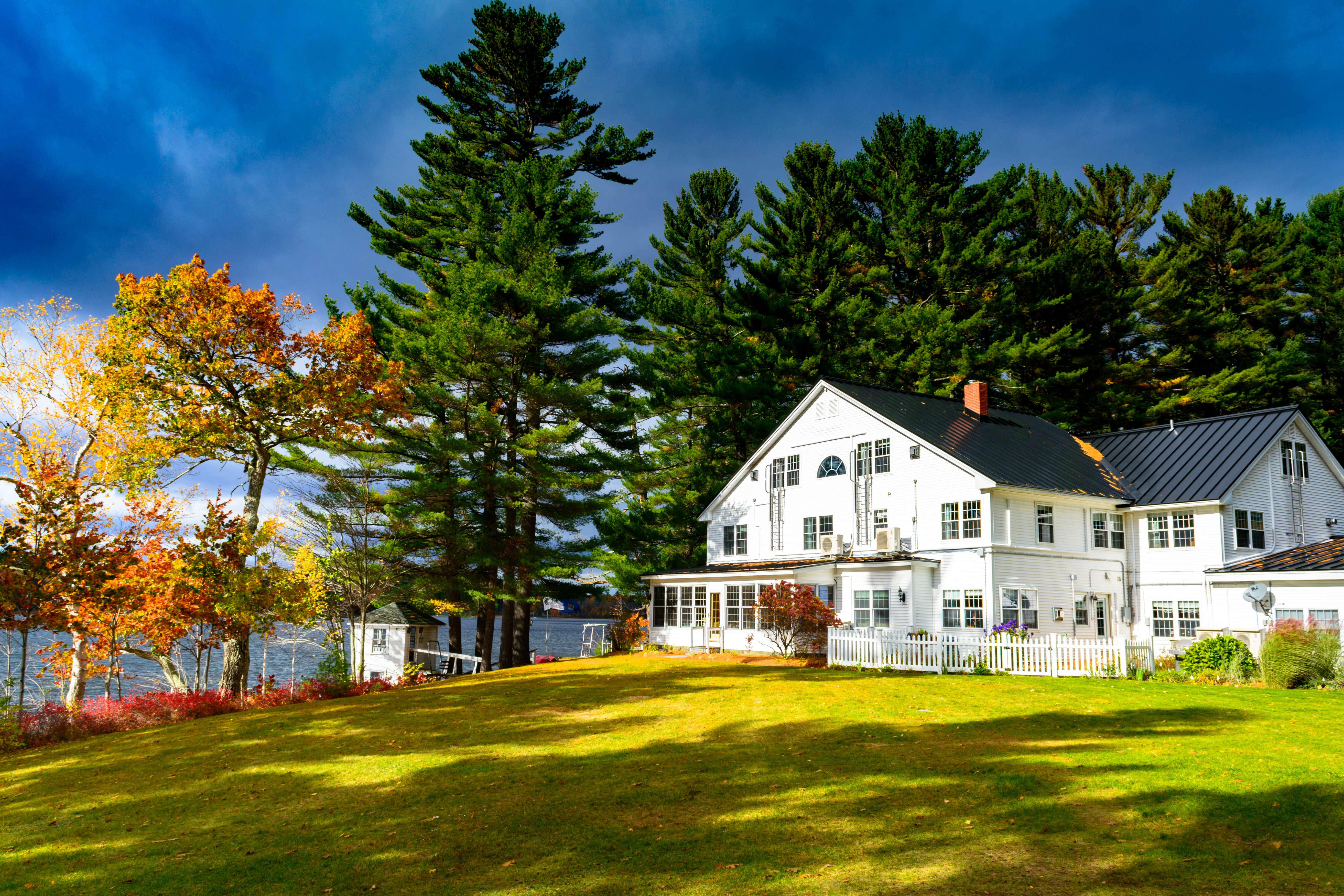 house and lawn with shade