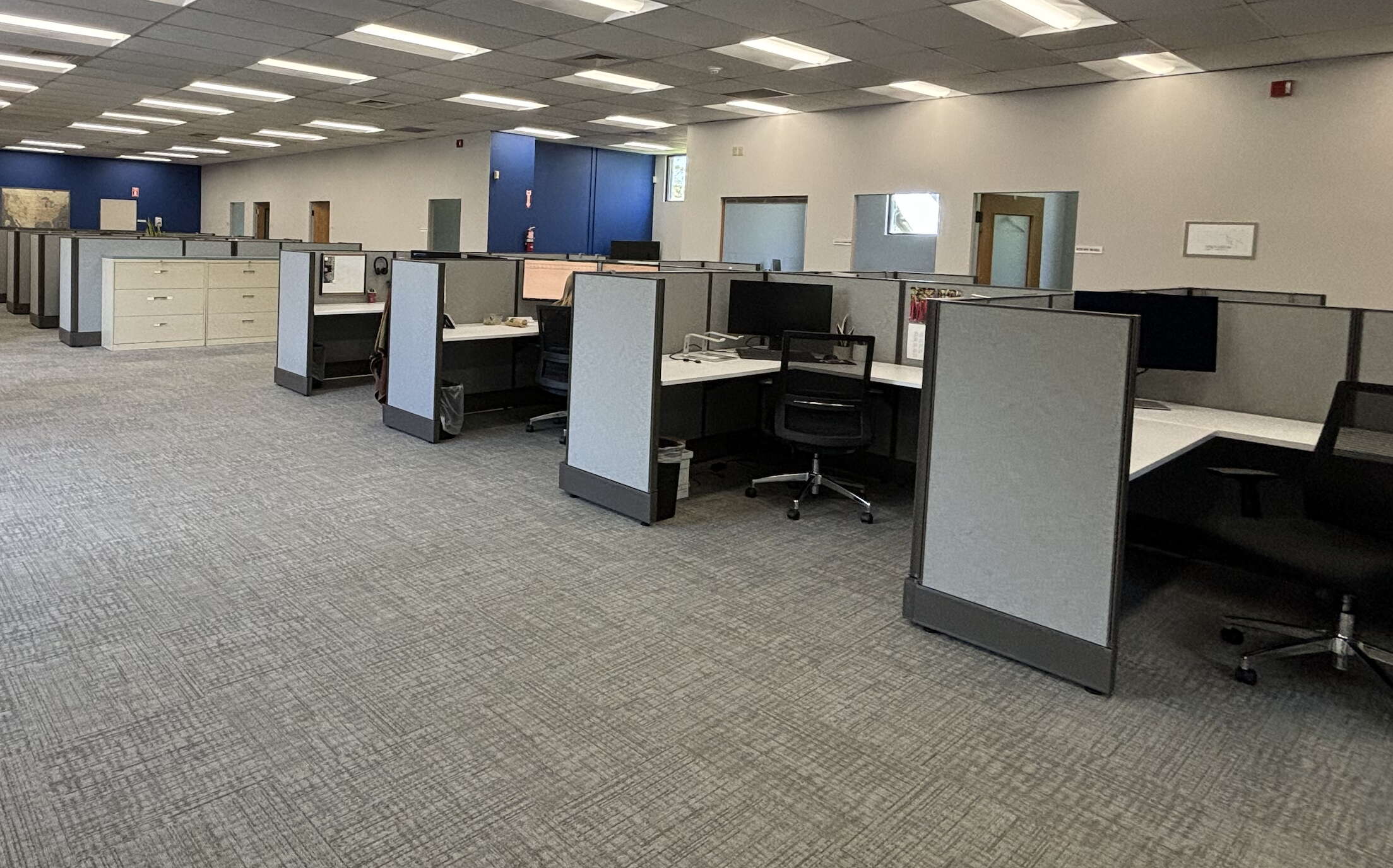 The interior of ATX's new location has desks and conference rooms.