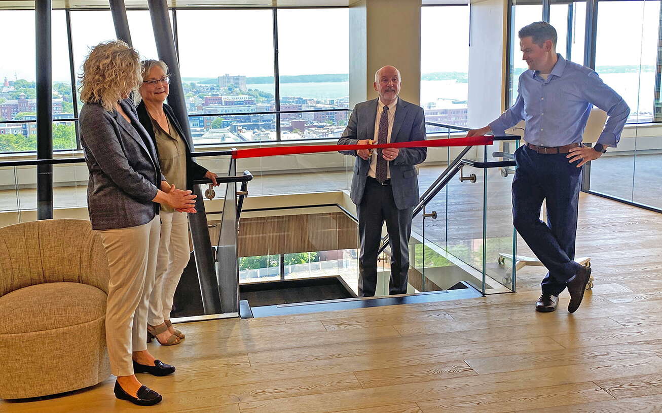 ribbon cutting at law firm