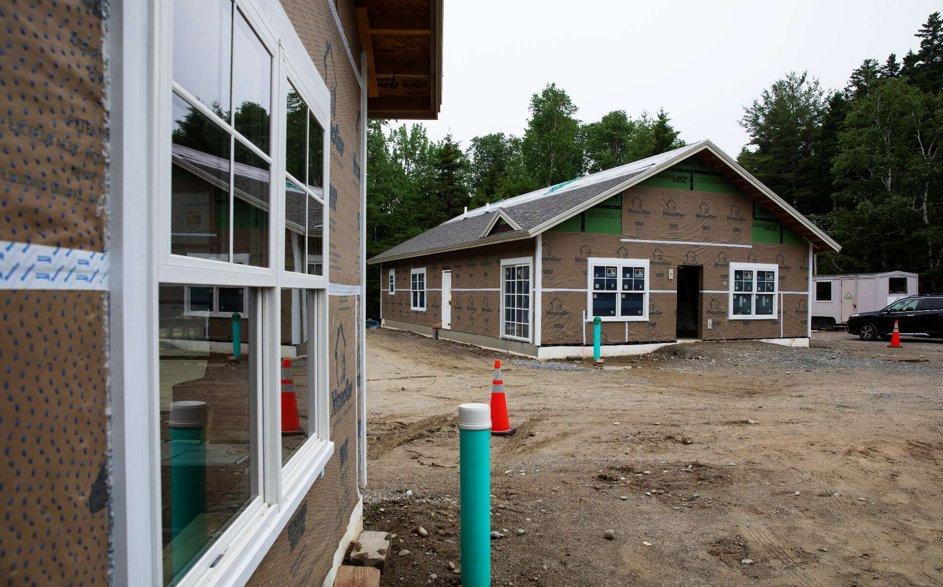 Two houses are under construction at Dane Farm.