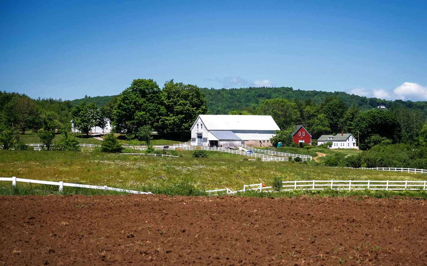 Hurricane Valley Farm has fields, fences and a barn.