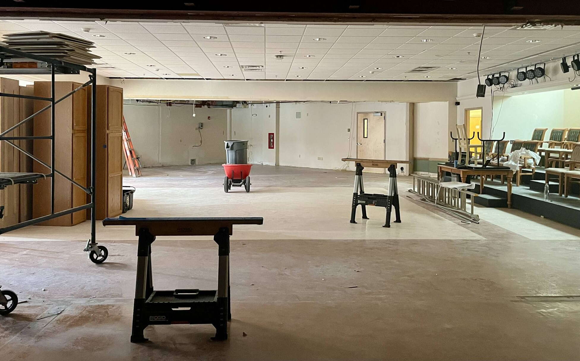 Construction is underway at the Maine Arts Academy.