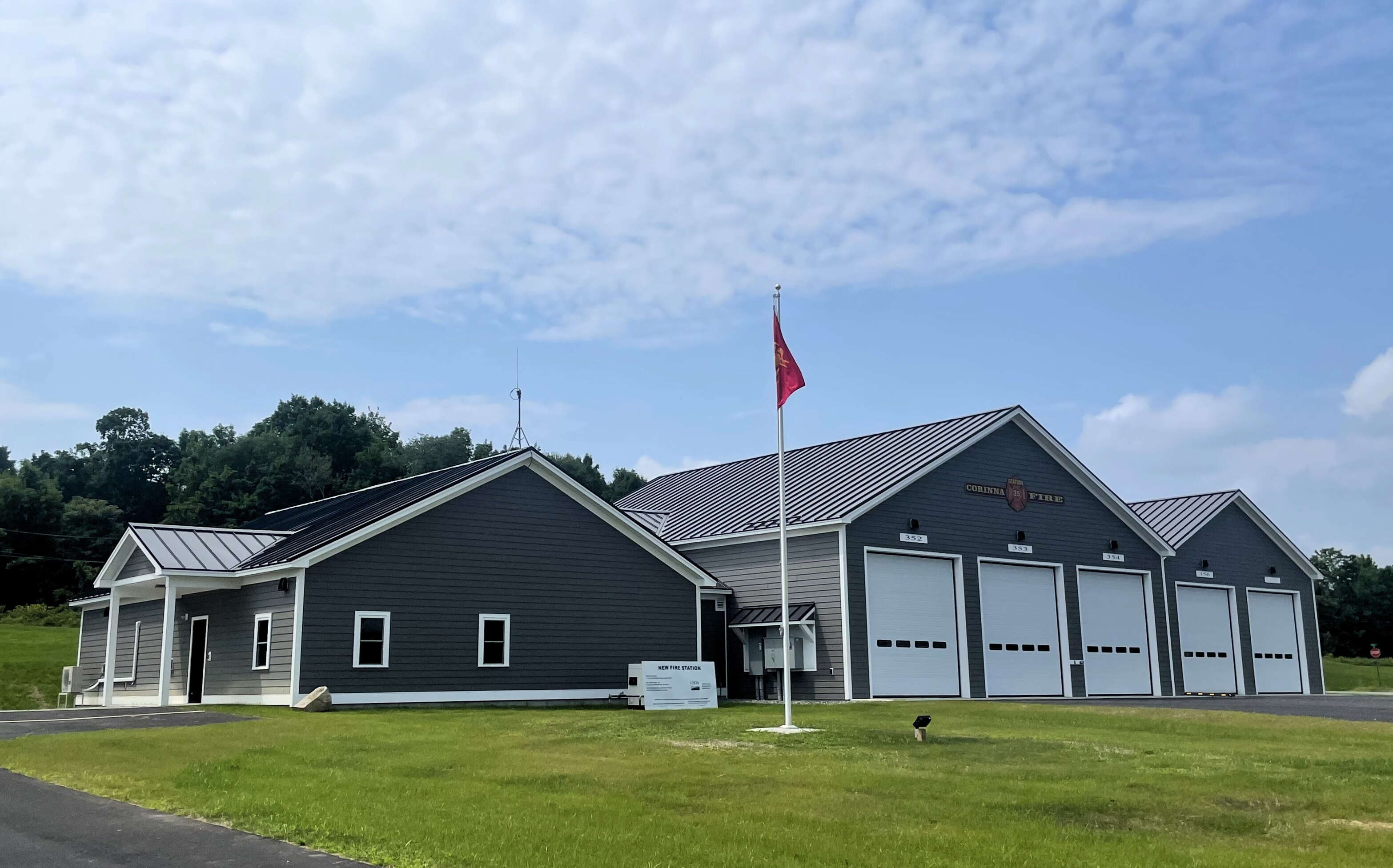 Corinna's fire station is new.