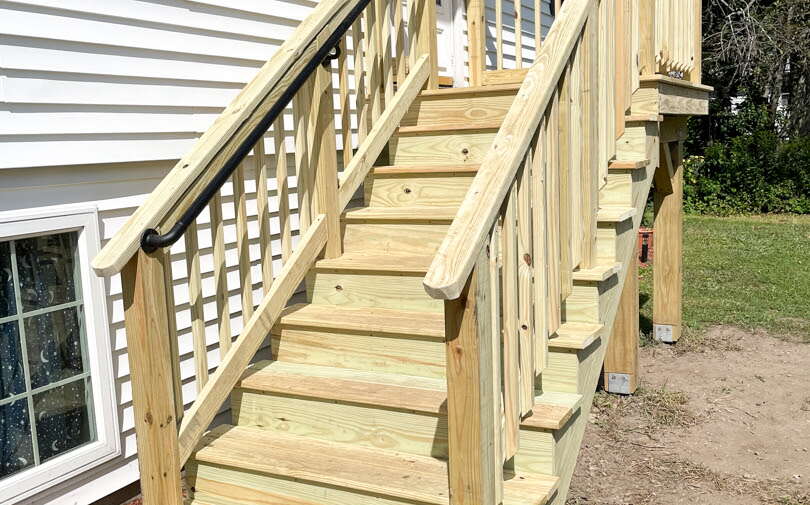 A new staircase at a house.