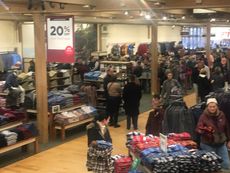 Shoppers at L.L. Bean in Freeport on Black Friday 