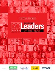 Cover of Business Leaders of the Year magazine anniversary edition