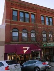 old brick building and awning