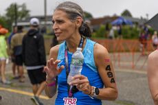 Runner with a medal 