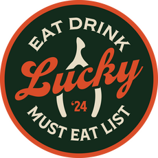 Eat Drink Lucky Must Eat List logo.