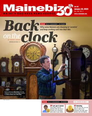 Back on the clock Mainebiz cover