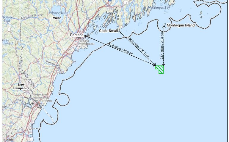 Map showing lease area.