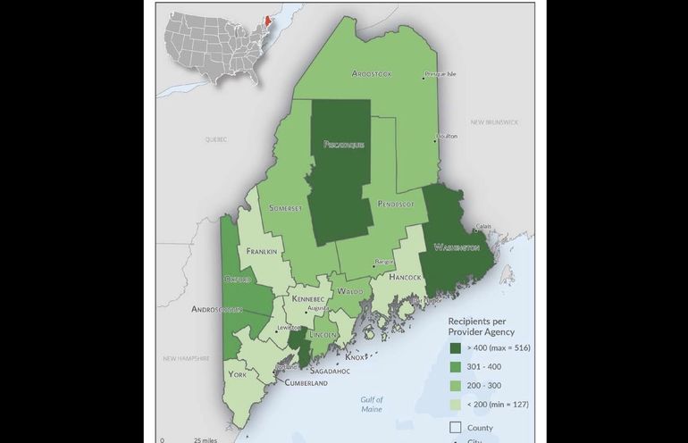 map with green blocking