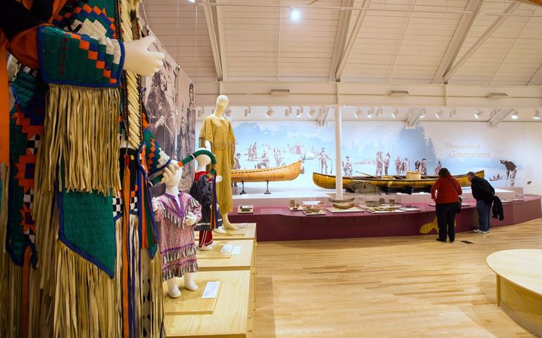 canoes and museum displays