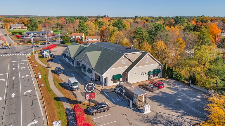 aerial of building and road