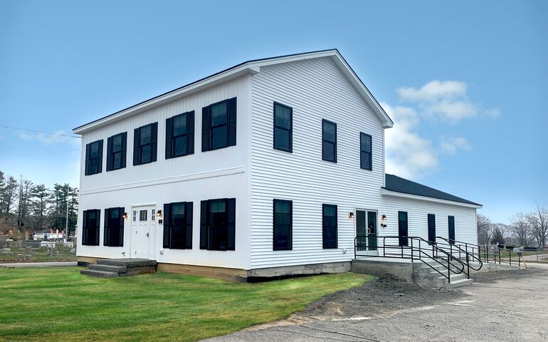 building with white siding