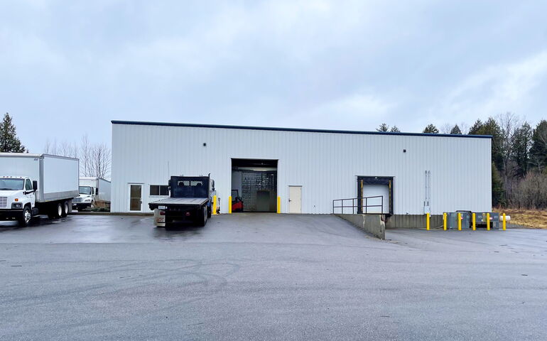 exterior of basic building and parking lot