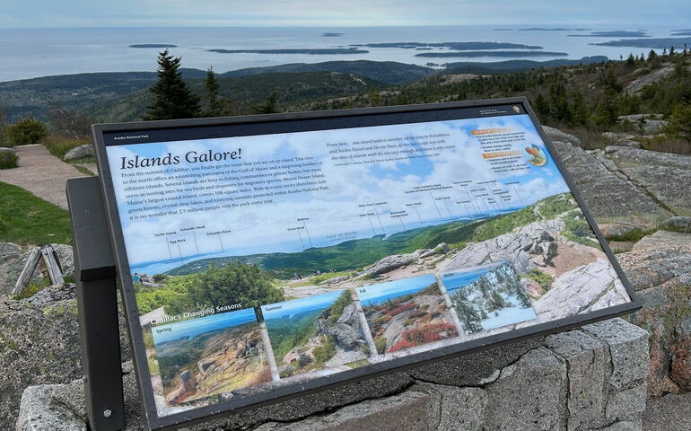 display at Acadia National Park
