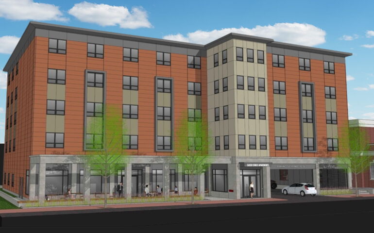 This picture shows a building planned by the Equality Community Center for affordable housing.