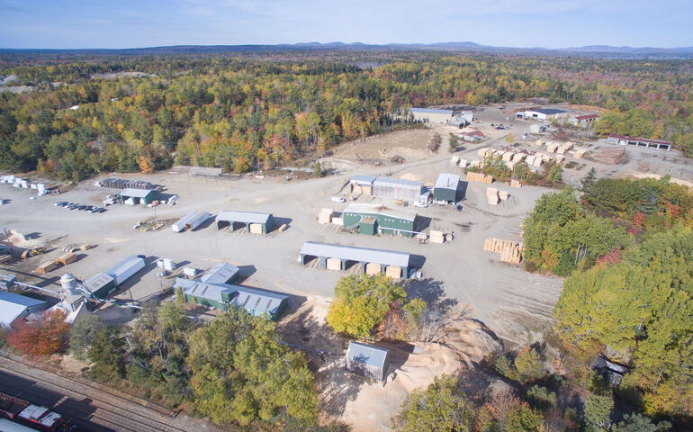 The former Robbins Lumber mill site has lots of buildings and 100 acres in Hancock.