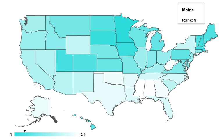 WalletHub map graphic 