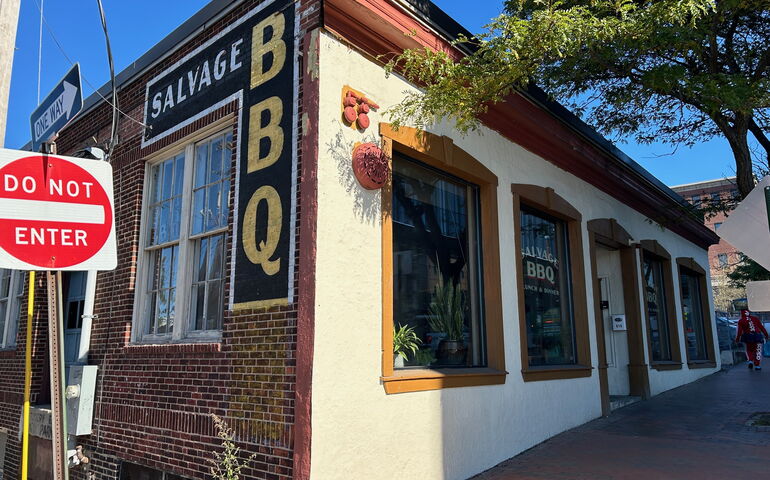 Salvage BBQ exterior. 