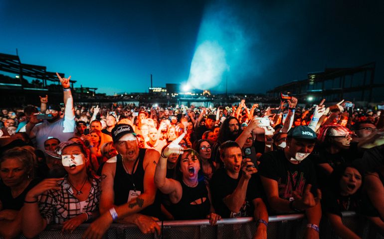 Rock concert audience 